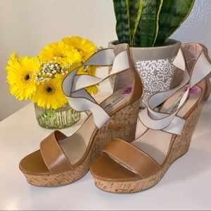 Steve Madden Leather Wrap Wedges